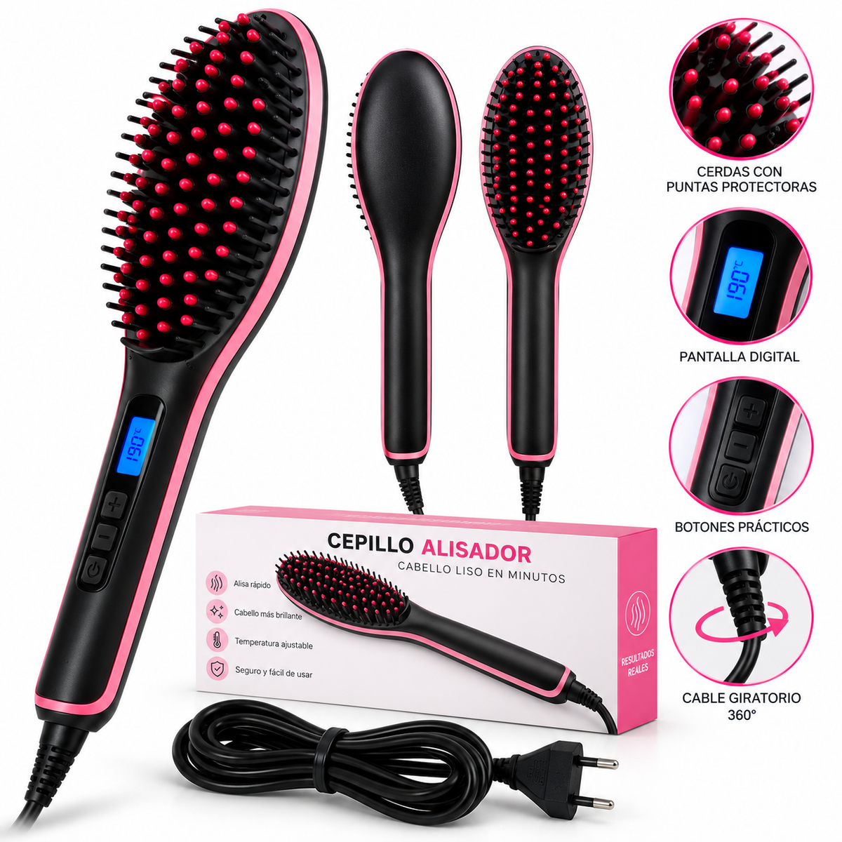 Cepillo Alisador Pink