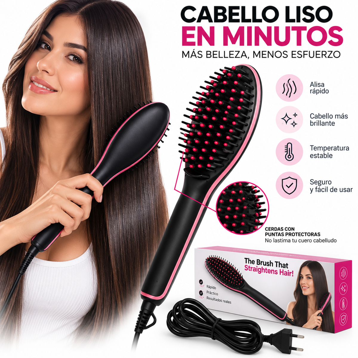 Cepillo Alisador Pink